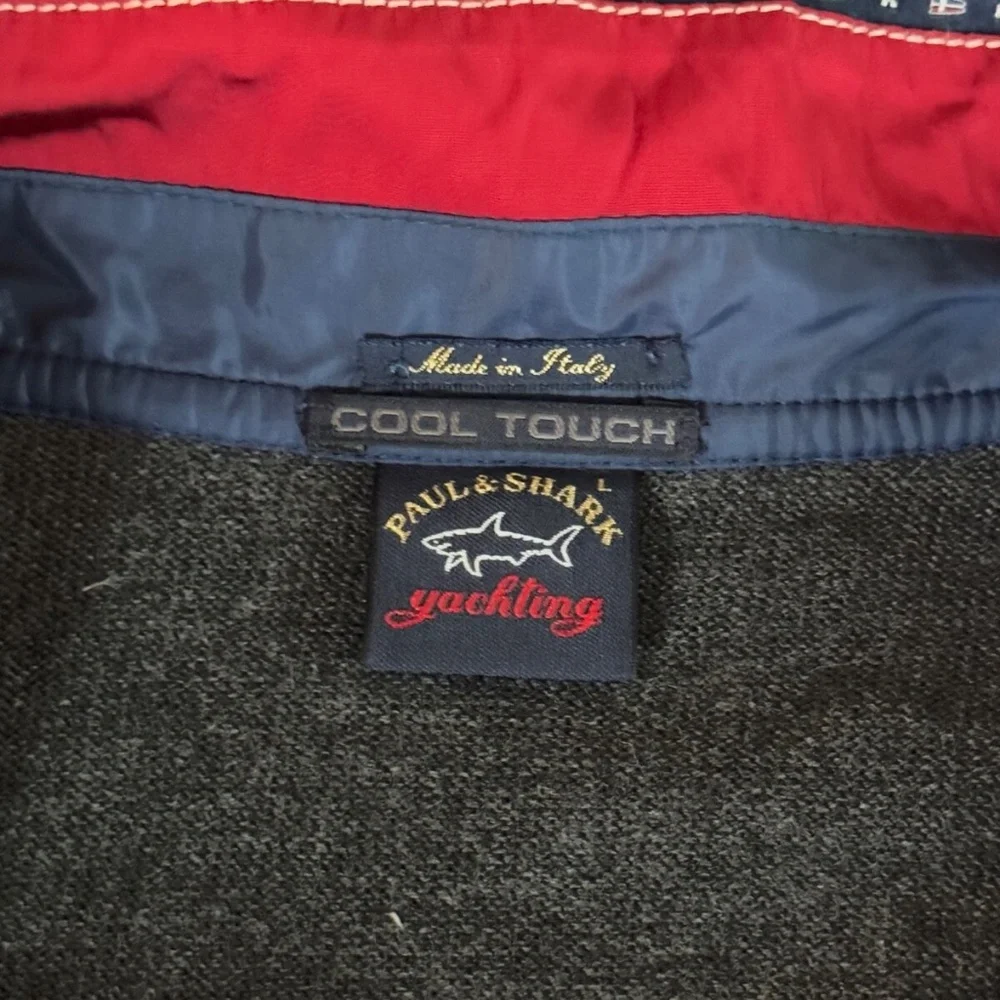 Paul & Shark Men's L Fleece Vest Gray Cool Touch Lined RIRI Italy Yachting - Picture 5 of 8